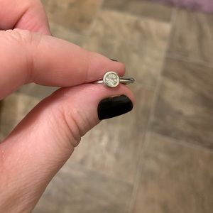 Sterling Silver & White Topaz Woman’s Ring Size 8